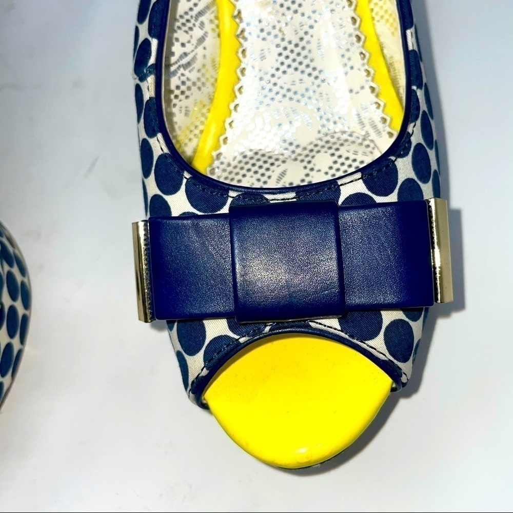 Poetic License “Mad Money” Wedge Sandals Polka Dot Size 6.5 - Picture 5 of 12